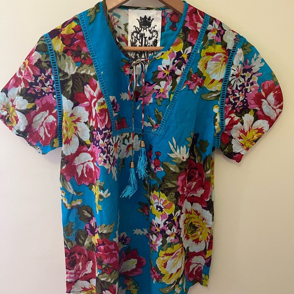 Floral Blue Blouse